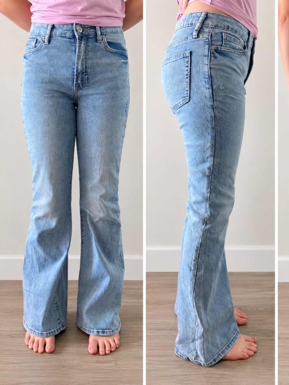 GAP Denim ’70s Flare Jeans Youth Size 16 Light Wash High Rise